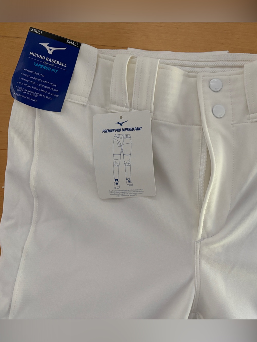 Mizuno White Men’s Baseball Pants Tapered Fit